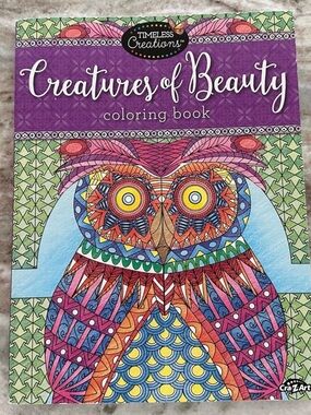 New Adult Coloring Book - Animals - Timeless Creations Creatures Of Beauty